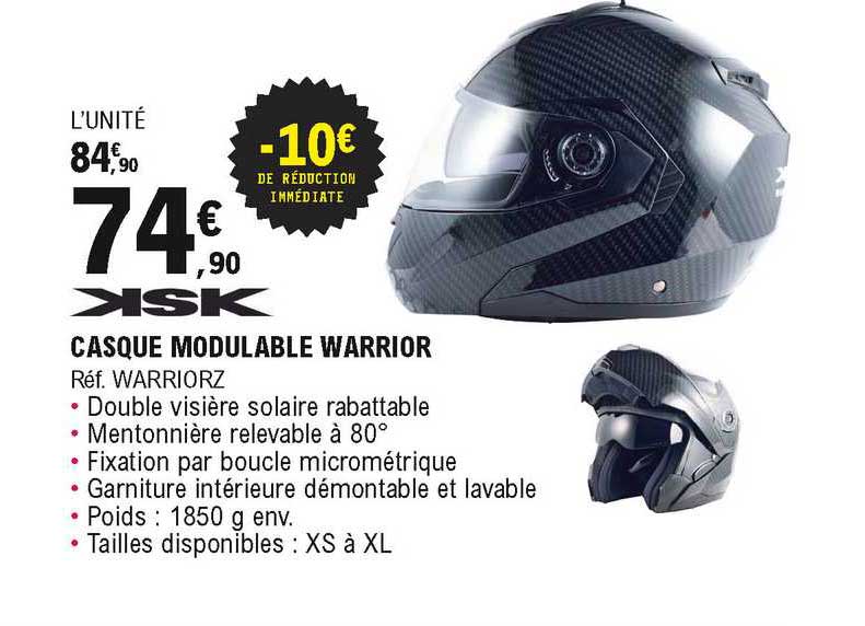 casque modulable warrior