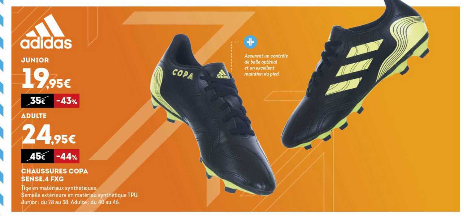 chaussures copa sense.4 fxg junior, adulte adidas
