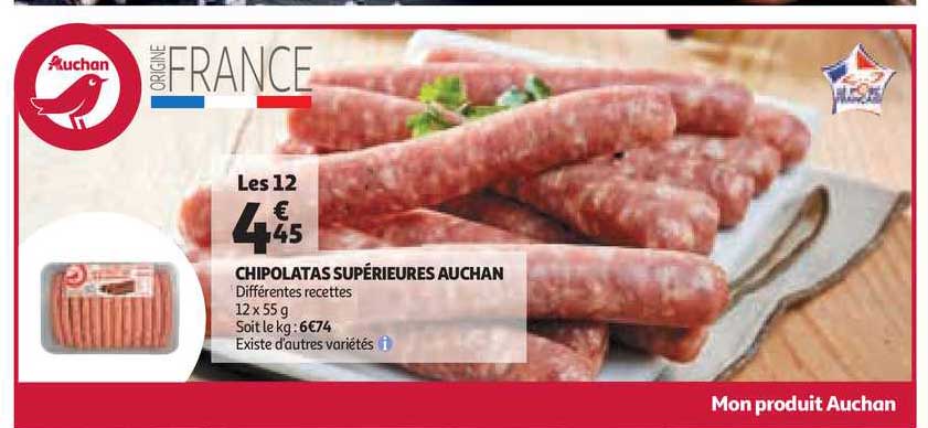 Chipolatas Supérieures Auchan