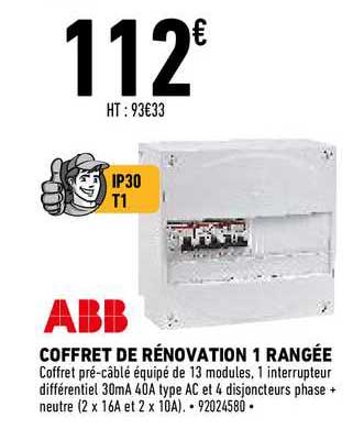 coffret de rénovation 1 rangée abb