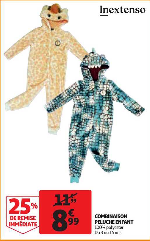combinaison peluche enfant in extenso