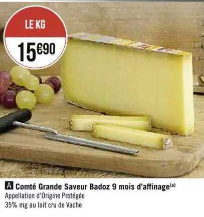 comté grande saveur badoz 9 mois d'affinage