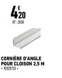 Cornière D'angle Pour Cloison 2,5 M