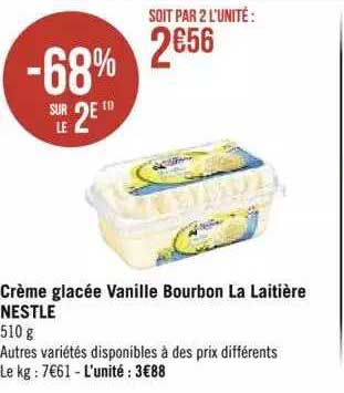 Crème Glacée Vanille Bourbon La Laitière Nestlé