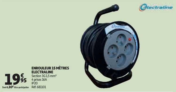 enrouleur 15 mètres électraline