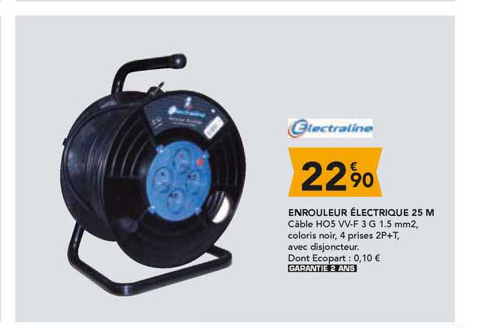 enrouleur électrique 25 m electraline