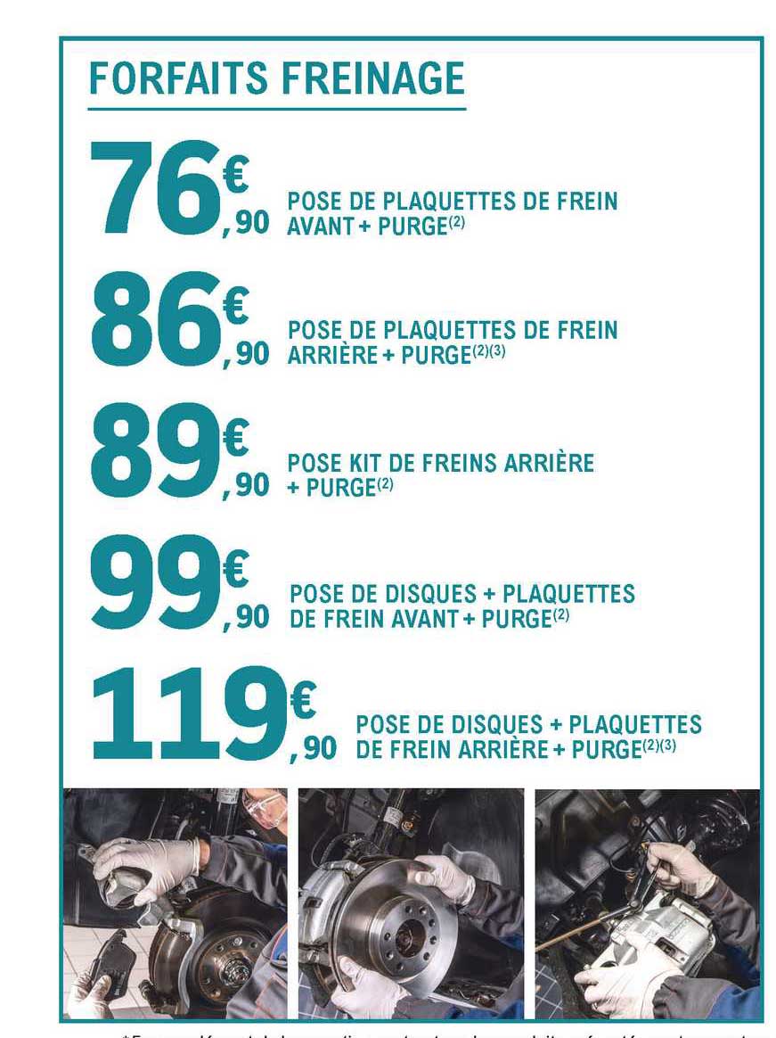 forfaits freinage
