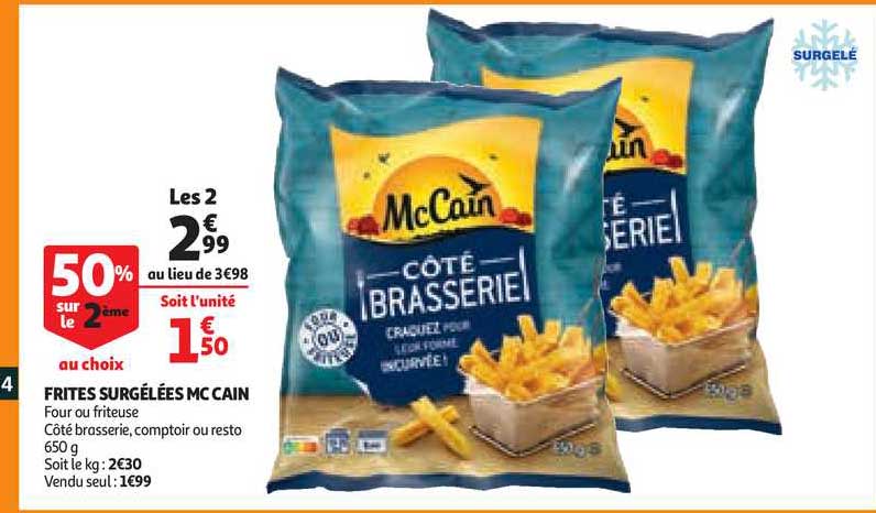frites surgelées mc cain