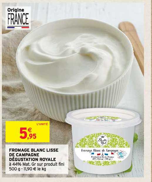 Fromage Blanc Lisse De Campagne Dégustation Royale
