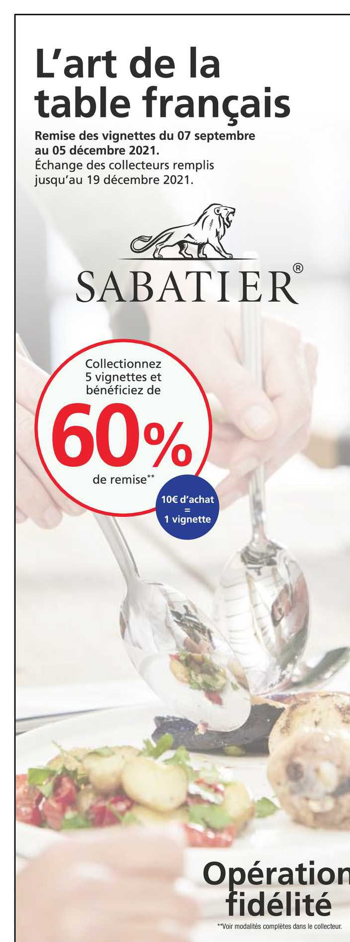 l'art de la table français sabatier