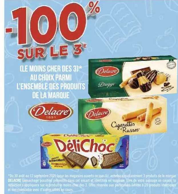 l'ensemble des produits de la marque delacre