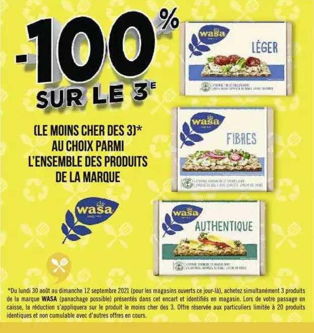 l'ensemble des produits de la marque wasa