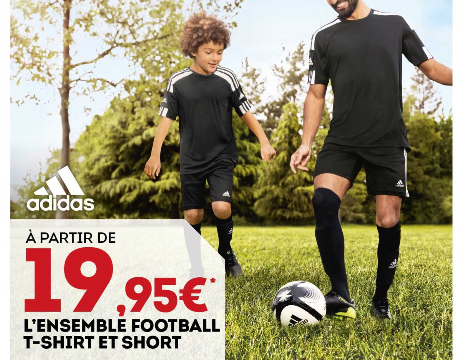 l'ensemble football t-shirt et short adidas