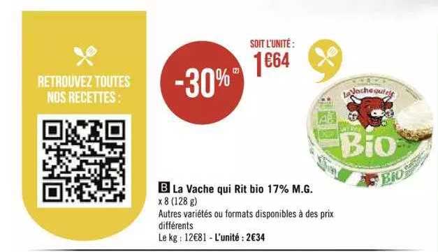 la vache qui rit bio 17% m.g.