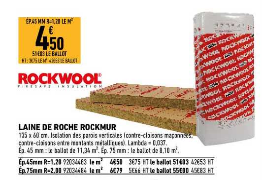 laine de roche rockmur rockwool