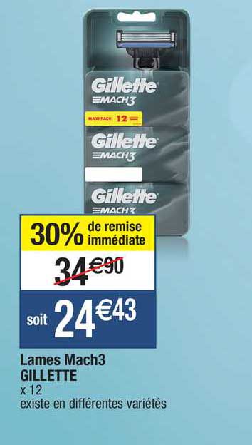 lames mach3 gillette