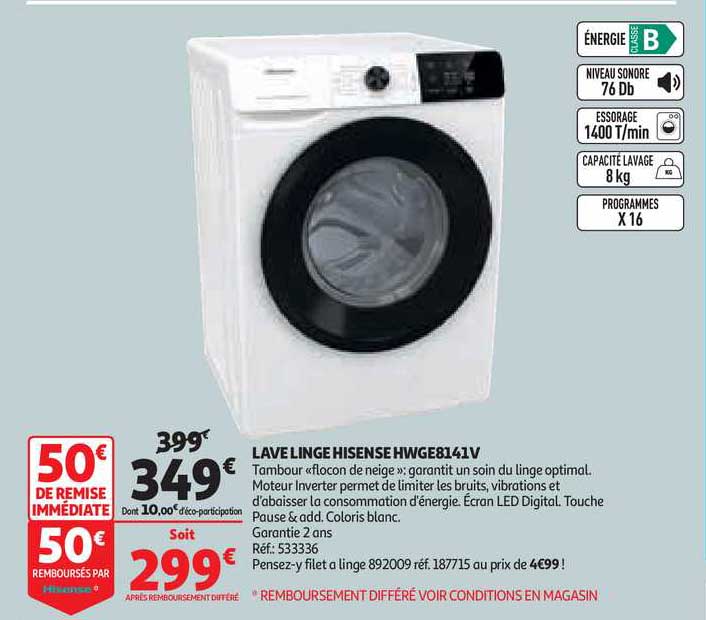 lave linge hisense hwge8141v
