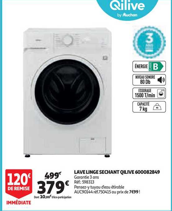 lave linge séchant qilive 600082849
