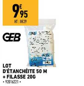 lot d'étanchéité 50 m + filasse 20g geb