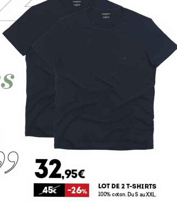 lot de 2 t-shirts