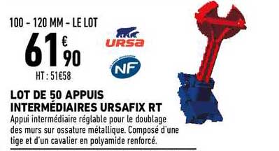 Lot De 50 Appuis Intermédiaires Ursafix Rt