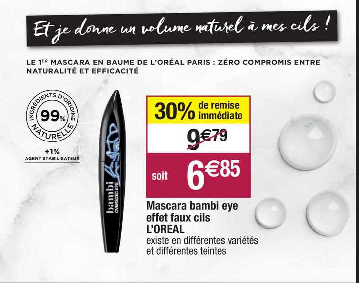 mascara bambi eye effet faux cils l'oréal