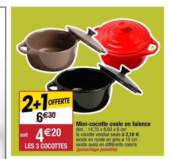 Mini-cocotte Ovale En Faïence