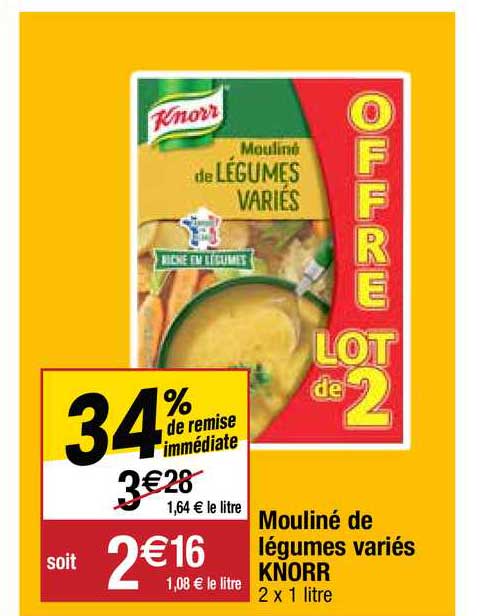 mouliné de légumes variés knorr