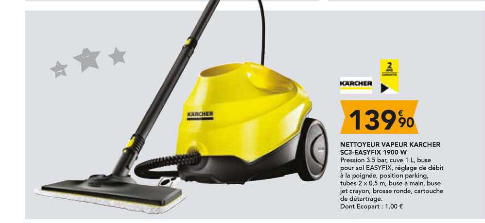 Nettoyeur Vapeur Kärcher Sc3-easyfix 1900 W Kärcher