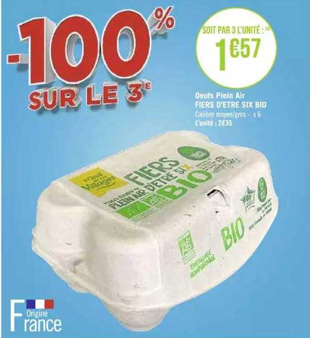 oeufs plein air fiers d'être six bio