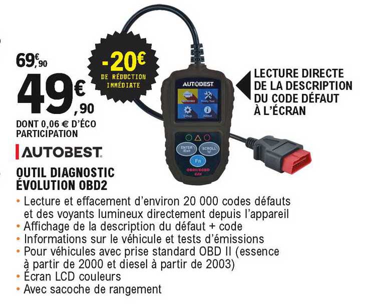 outil diagnostic évolution obd2 autobest