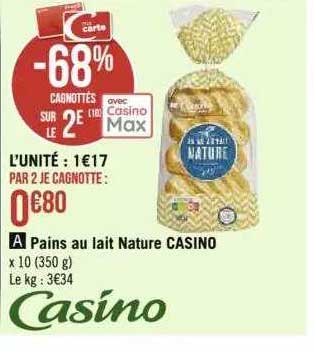 Pains Au Lait Nature Casino