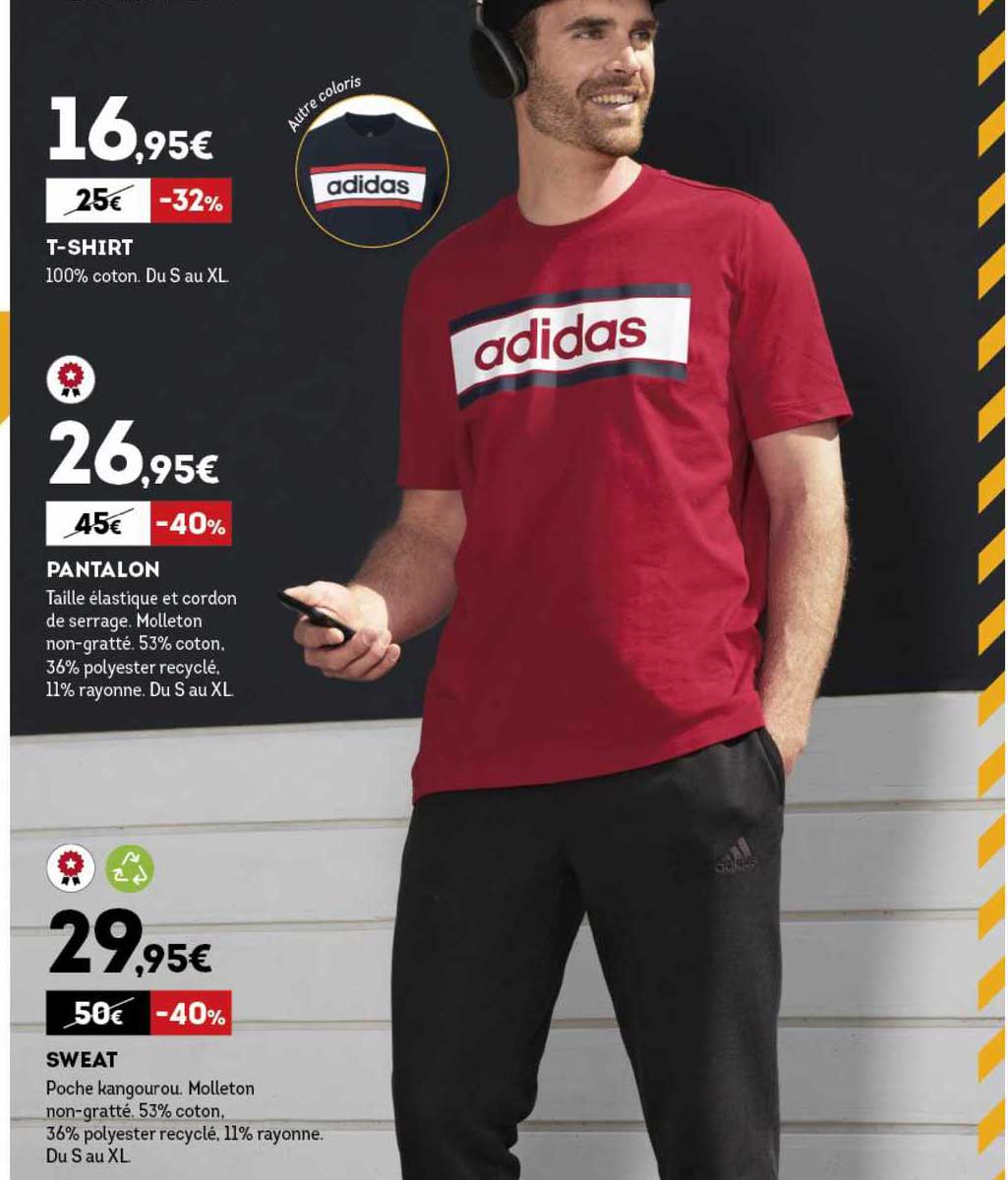 pantalon, t-shirt adidas