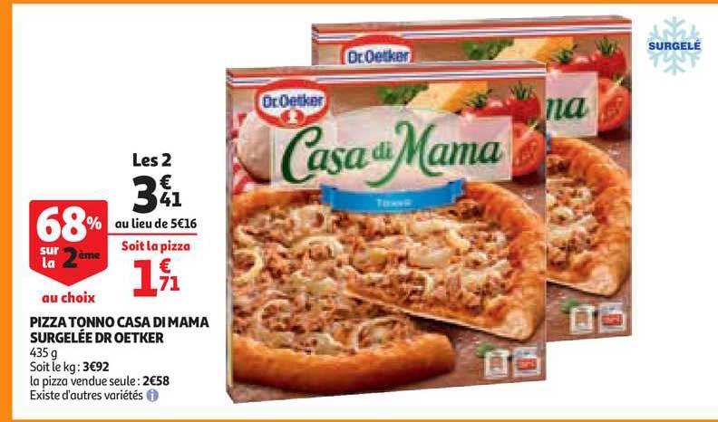 pizza tonno casa di mama surgelée dr oetker