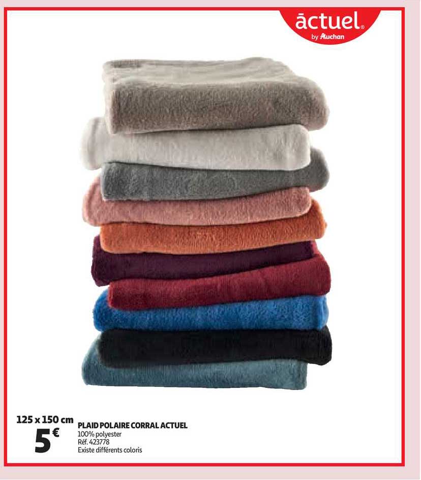 plaid polaire corral actuel 125 x 150 cm