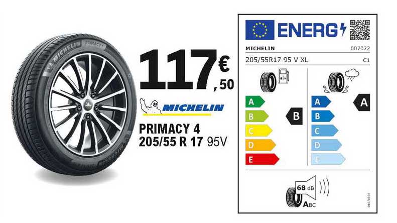 primacy 4 205-55 r 17 95v michelin