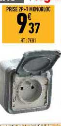 prise 2p+t monobloc