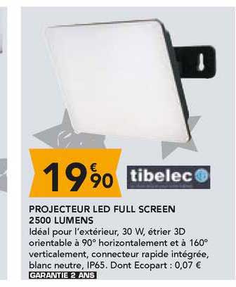 Projecteur Led Full Screen 2500 Lumens Tibelec