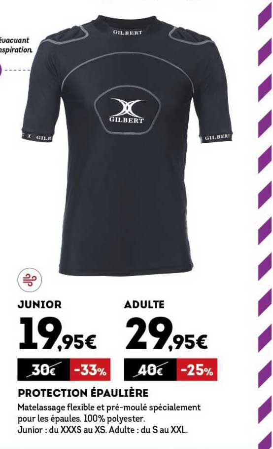 protection épaulière junior, adulte gilbert