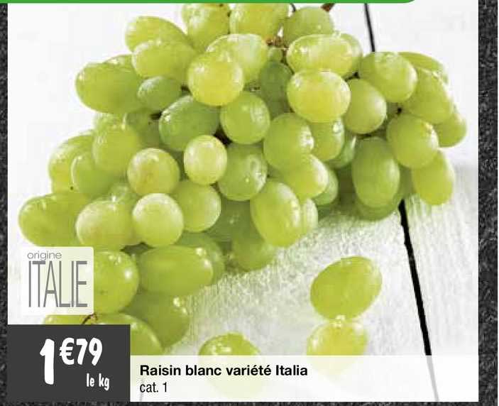 raisin blanc variété italia