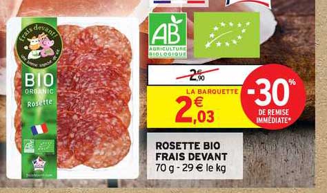 rosette bio frais devant