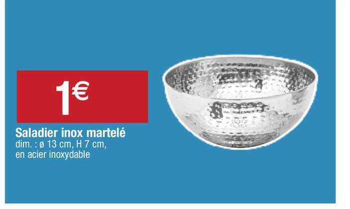 saladier inox martelé