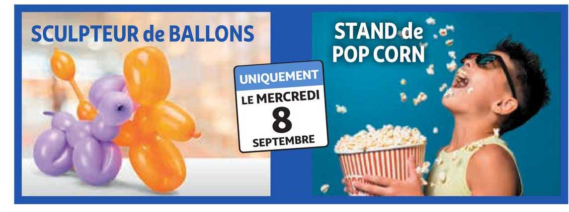 sculpteur de ballons : stand de pop corn