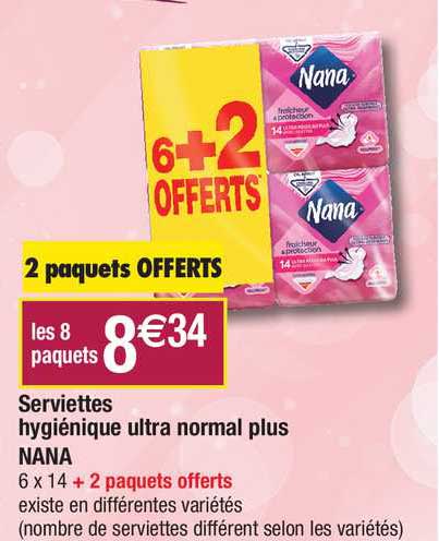 Serviettes Hygiénique Ultra Normal Plus Nana