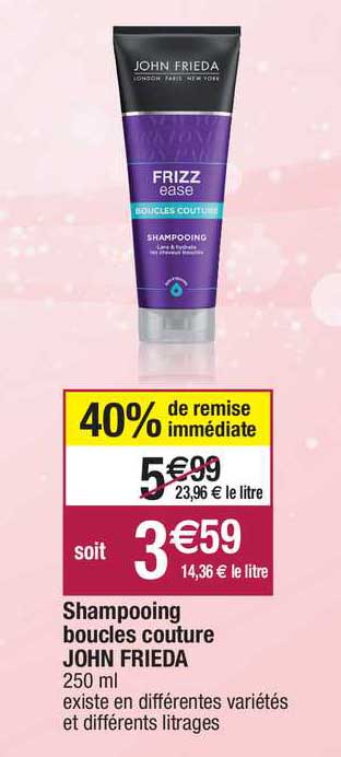 shampooing boucles couture john frieda