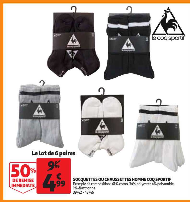 socquettes ou chaussettes homme coq sportif
