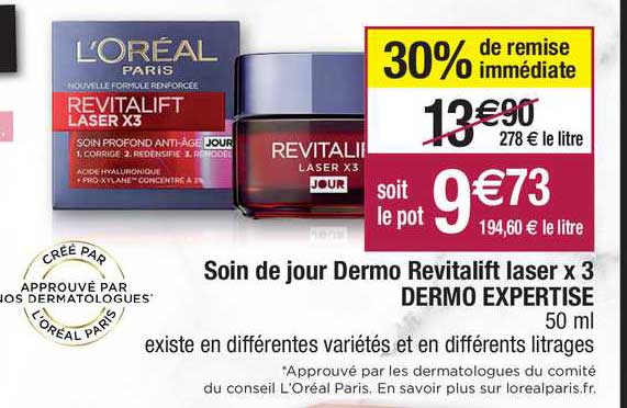 soin de jour dermo revitalift laser x3 dermo expertise