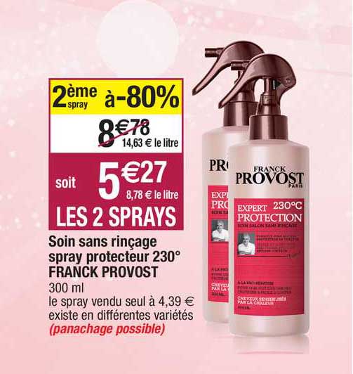 soin sans rinçage spray protecteur 230° franck provost