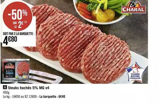 Steaks Hachés 5% Mg X4