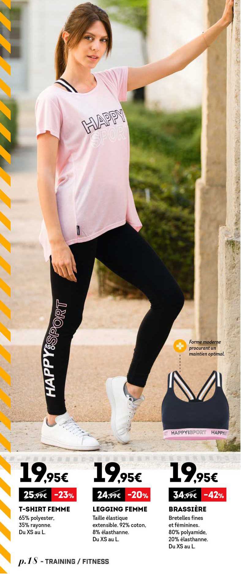 t-shirt femme, legging femme, brassière